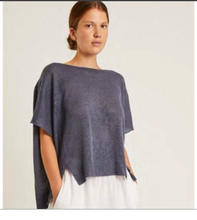 Load image into Gallery viewer, Kimmy Linen Knit Sweater, Charcoal