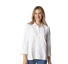 Load image into Gallery viewer, Tara Chain Stitch Embroidered Shirt