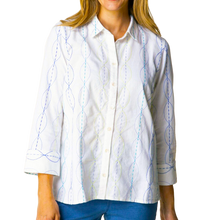 Load image into Gallery viewer, Tara Chain Stitch Embroidered Shirt