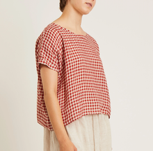 Load image into Gallery viewer, Joanna  Linen Top, Gingham