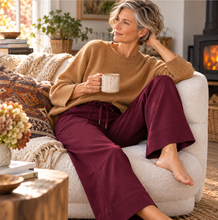 Load image into Gallery viewer, Orla Knit Comfort Pants: Magenta