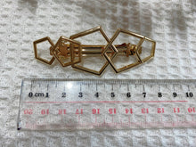 Load image into Gallery viewer, Geometric Gold Barrette
