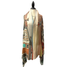 Load image into Gallery viewer, Venice Wool Silk Blend Scarf - Artistic Design