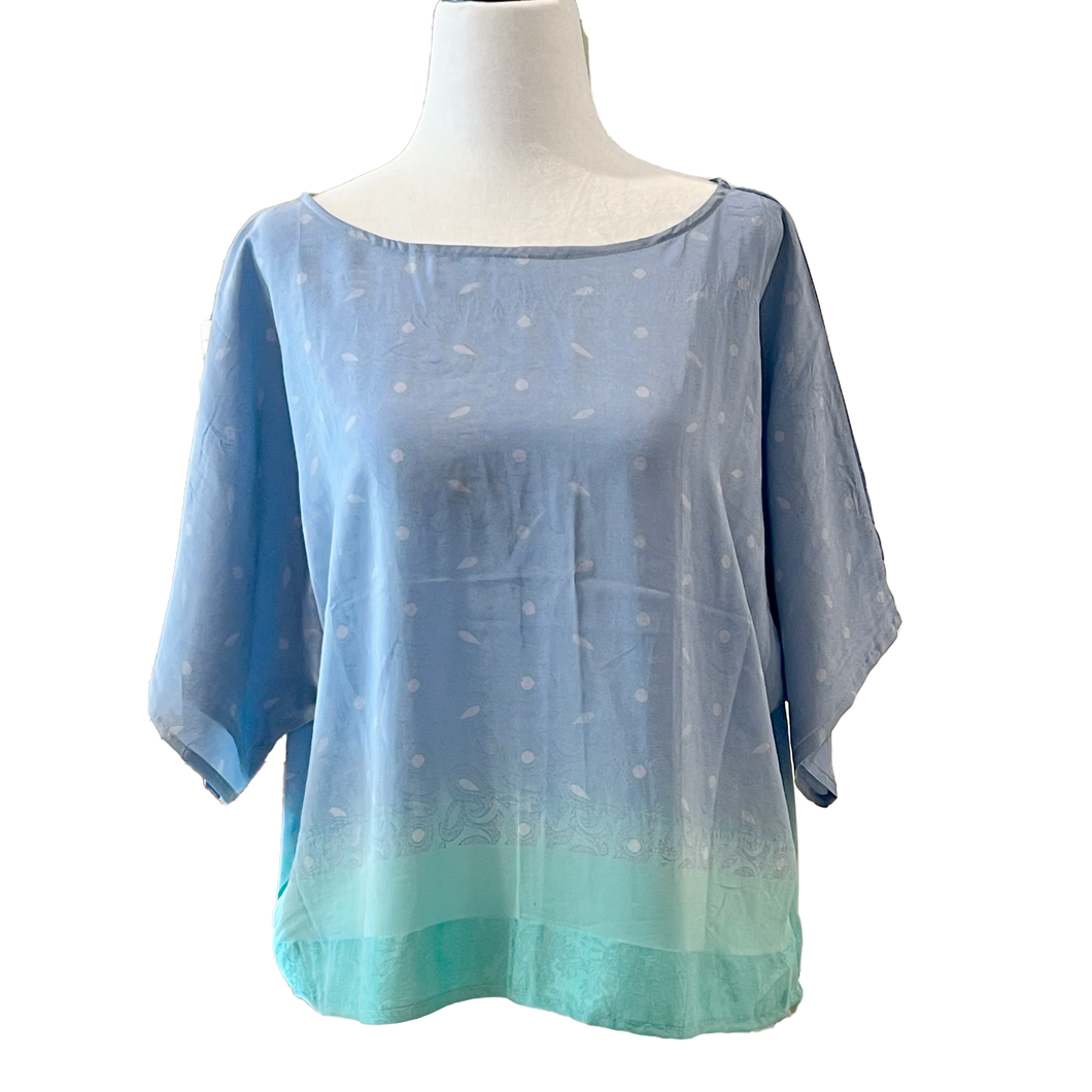 Abigale Recycled Sari Silk Boxy Top
