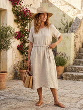Load image into Gallery viewer, Chantal Linen Dress,Beige