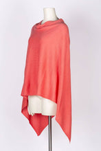 Load image into Gallery viewer, Cashmere Poncho Coral