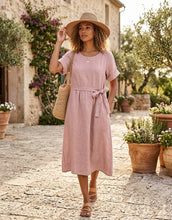 Load image into Gallery viewer, Chantal Linen Dress: Rose