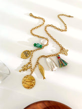 Load image into Gallery viewer, Gold Multi Charm Necklace