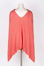 Load image into Gallery viewer, Cashmere Poncho Coral