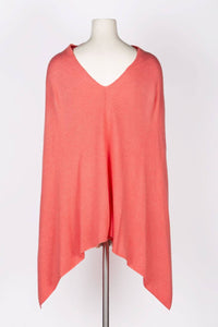 Cashmere Poncho Coral