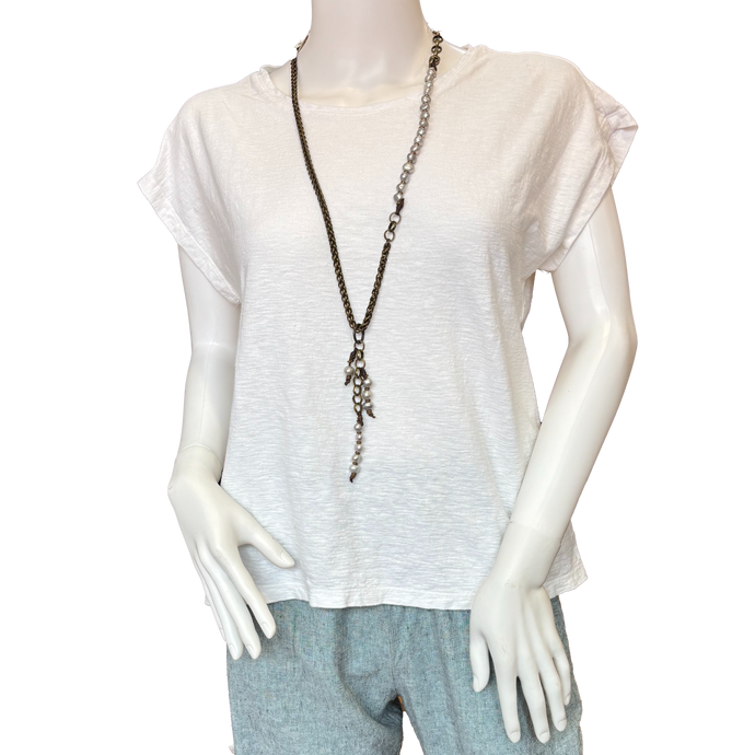 Jane Boxy Top: White