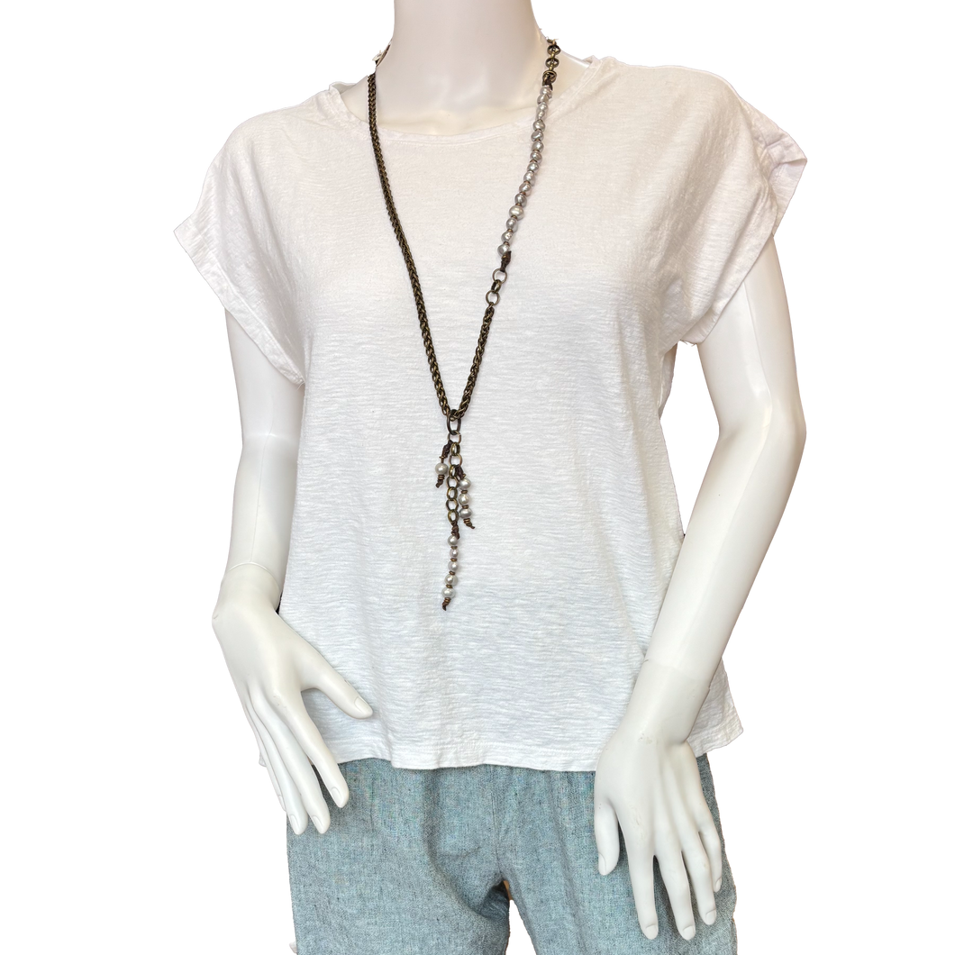 Jane Boxy Top: White