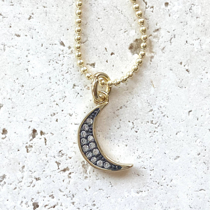 Tiny Layering Moon Necklace