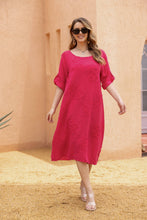 Load image into Gallery viewer, Lettie Bloom Stitch Dress: Raspberry