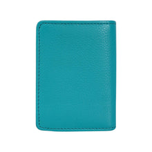 Load image into Gallery viewer, Leather Small Zip Wallet Blue