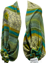 Load image into Gallery viewer, Valentina Avatar Pure Silk Bolero:  Green &amp; Gold