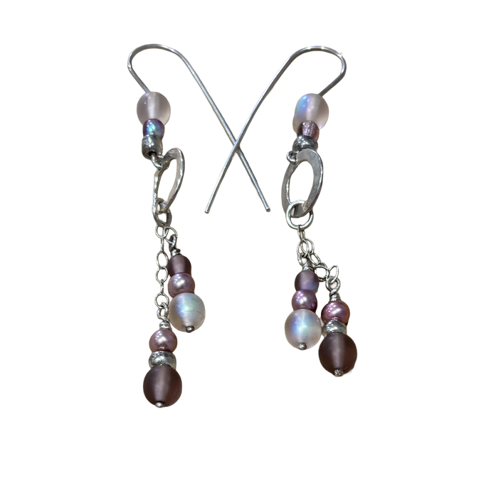 Catch of the Day Earring,  Mauve/Pink