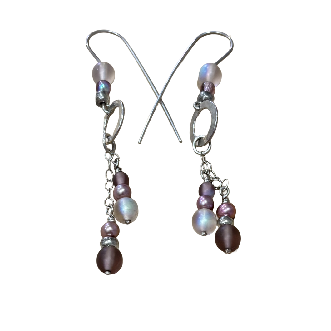 Catch of the Day Earring,  Mauve/Pink