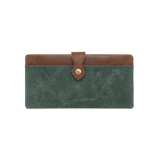 Load image into Gallery viewer, Waxed Canvas Wallet, Green