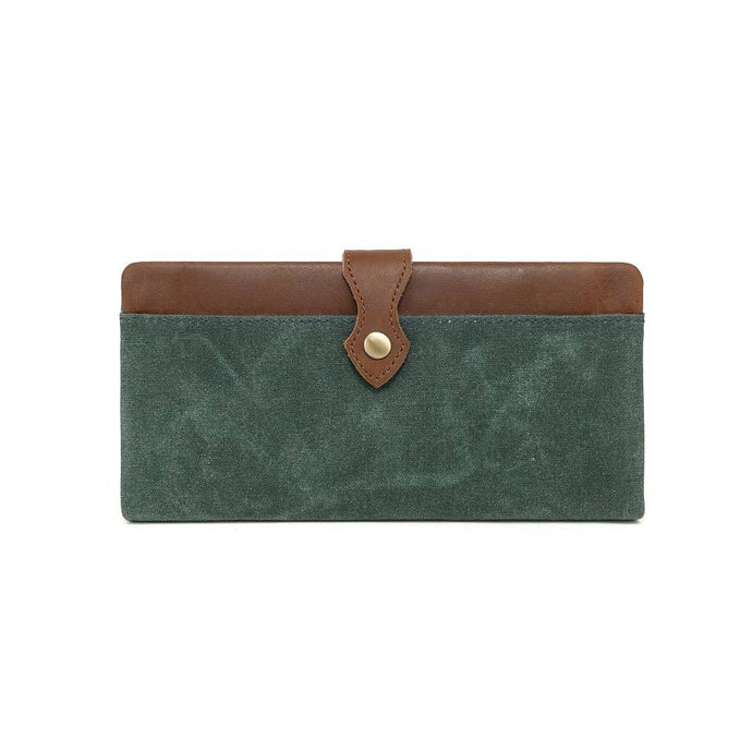 Waxed Canvas Wallet, Green