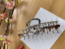 Load image into Gallery viewer, Large Hair Claw Clip, Silver