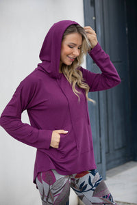 Bamboo Baby French Terry Hoodie: Magenta