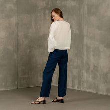 Load image into Gallery viewer, Thea Long Sleeve Linen Wrap Top