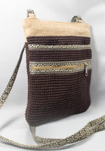 Load image into Gallery viewer, Jute Hipster Crossbody Bag- Jute - Choco Brown