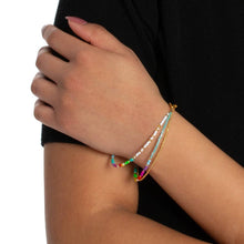 Load image into Gallery viewer, Triple Strand Multi Colour Bracelet