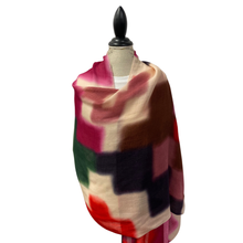 Load image into Gallery viewer, Rangoli Pink Wool Silk Blend Scarf
