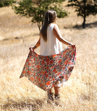 Load image into Gallery viewer, Benaras Wool Scarf/Wrap Orange: Grey Orange