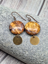 Load image into Gallery viewer, Bold Jasper and Bronze Earrings – Earthy Artisan Handmade