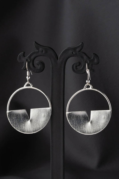 Silver Disc Earrings