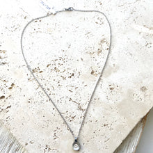 Load image into Gallery viewer, Hand casted Swarovski Layering Nnecklace: Silver / 18”