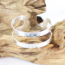 Load image into Gallery viewer, Double Bar Metal Cuff - Silver Colour
