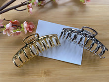 Load image into Gallery viewer, Large Hair Claw Clip, Silver