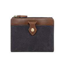 Load image into Gallery viewer, Waxed Canvas Wallet, Black