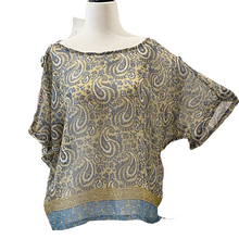 Load image into Gallery viewer, Layla Recycled Sari Silk Boxy Top