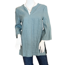 Load image into Gallery viewer, Sally French Blue Linen Tunic