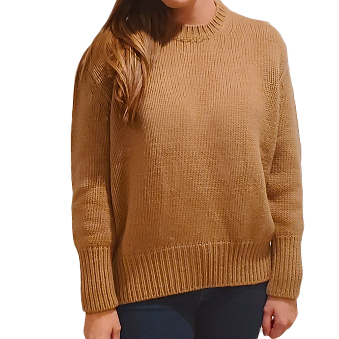 KARLEY: Cashmere & Lambs Wool Maxi Crew Neck Pullover