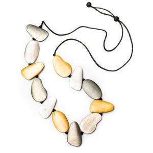 Wooden Pebble Necklace - FB6703