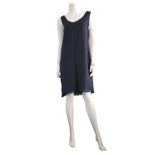 Load image into Gallery viewer, Willow island Dress with Raw Edge Hem &amp; Pockets :Navy