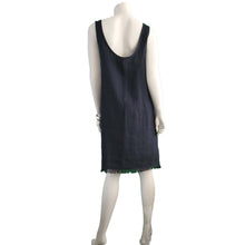 Load image into Gallery viewer, Willow island Dress with Raw Edge Hem &amp; Pockets :Navy