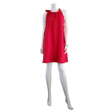 Load image into Gallery viewer, RED Linen sundress with pockets