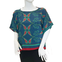 Load image into Gallery viewer, EVELYN  Recycled Sari Boxy Top - 100% Silk