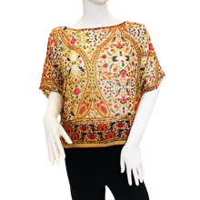 Load image into Gallery viewer, MARLENA Recycled Sari Boxy Top - 100% Silk
