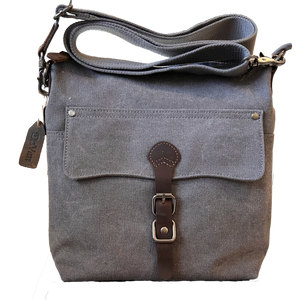 Grey Canvas Shoulder Bag SB568