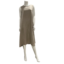 Load image into Gallery viewer, sleeveless linen swing dress with pockets in natural linen