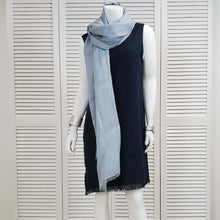Load image into Gallery viewer, Willow island Dress with Raw Edge Hem &amp; Pockets :Navy