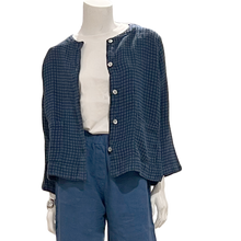 Load image into Gallery viewer, Ivy 3/4 Slv Linen Check Jacket